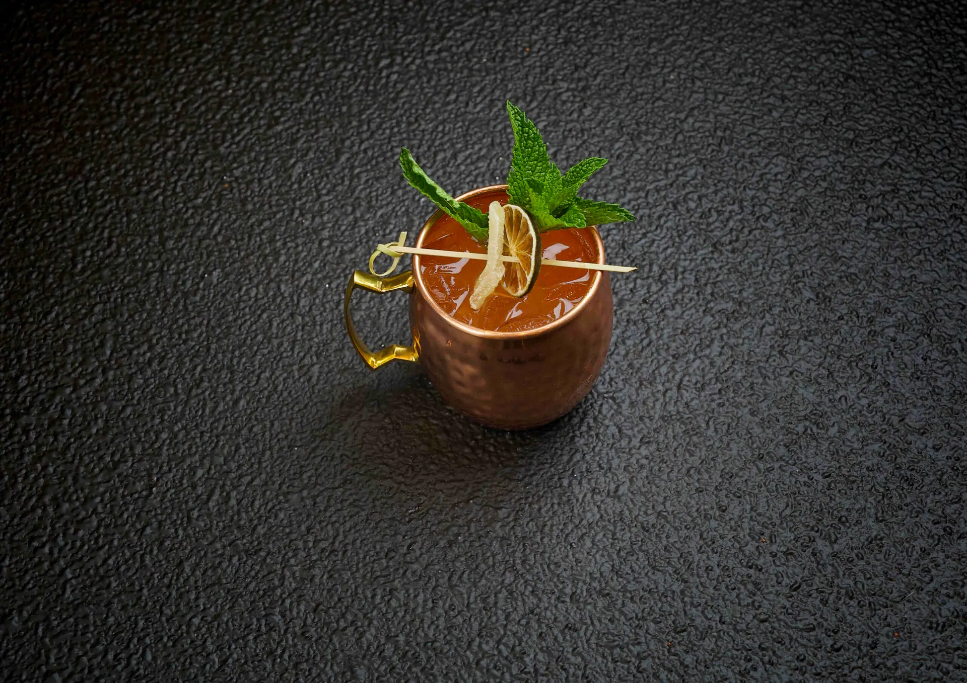 Winter mule cocktail at Ayza, a warm stop between things to do in New York City fall and winter