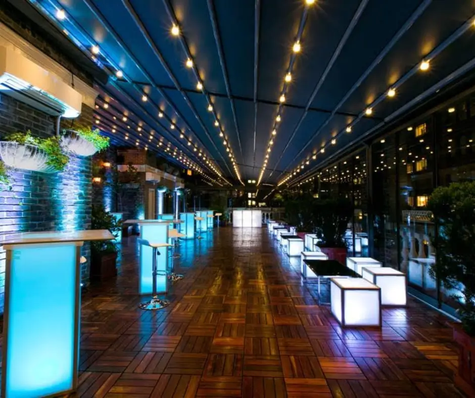 Private dining room at Ayza, an event venue in Midtown Manhattan on West 31st Street